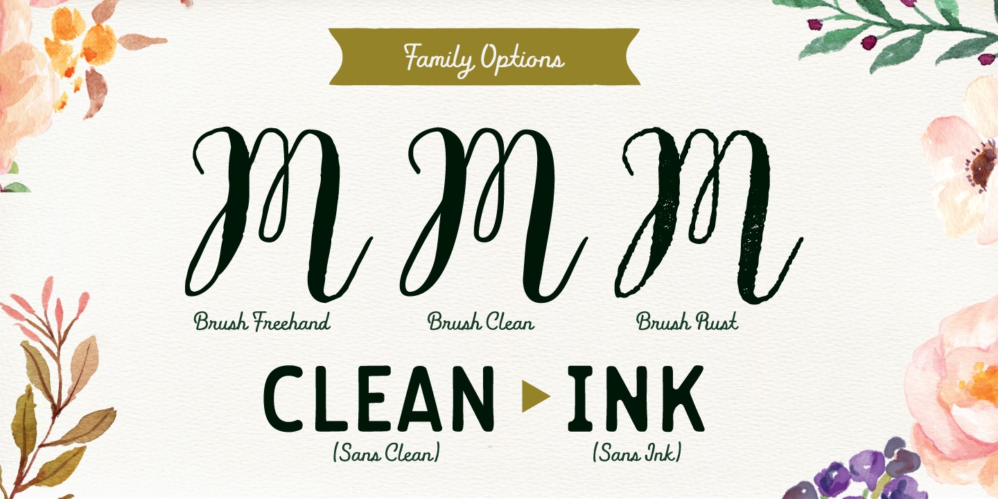 Flowy Brush Freehand Font preview